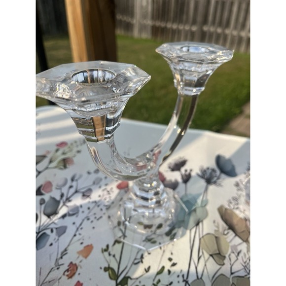 Lot Of 2 Villeroy Boch Lead Crystal Candle Holder - Picture 4 of 15